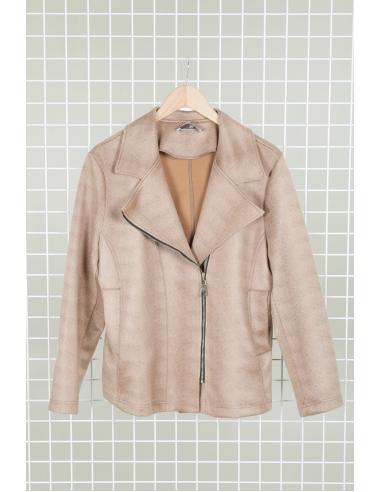 Veste beige imprimé serpent