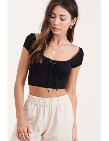 Crop top noir