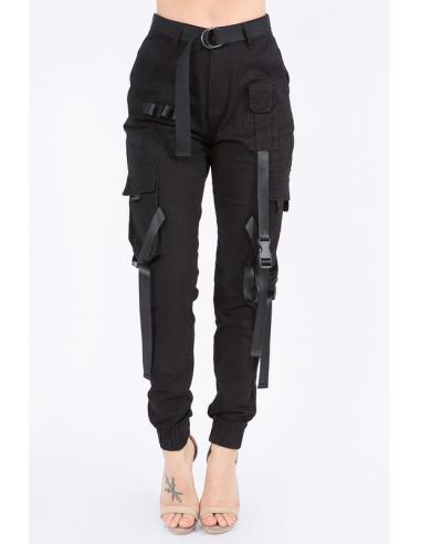 Jogger taille haute avec sangles