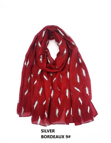 Foulard à imprimé plume