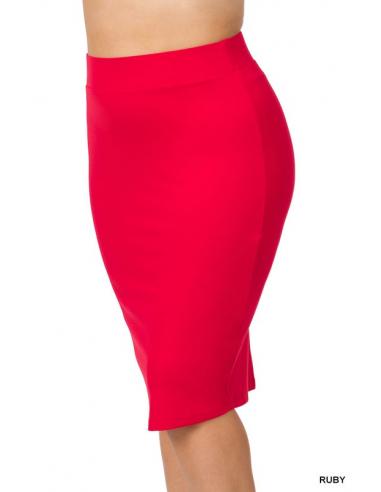 Jupe midi stretch